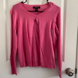 Pink button down cover sweater SM